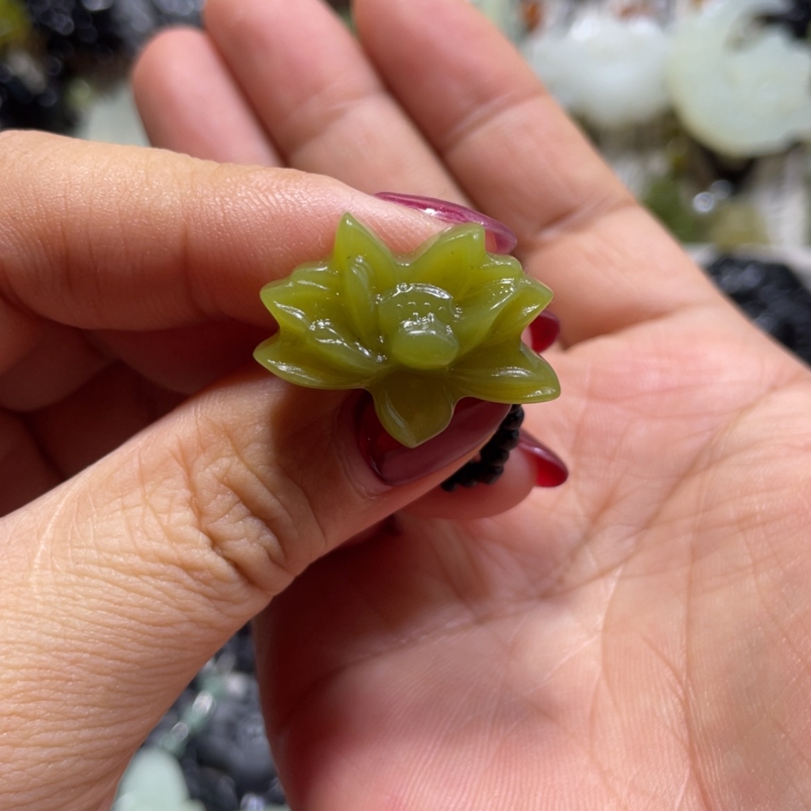 【闪购商品】岫玉未镶嵌颈饰1戒指