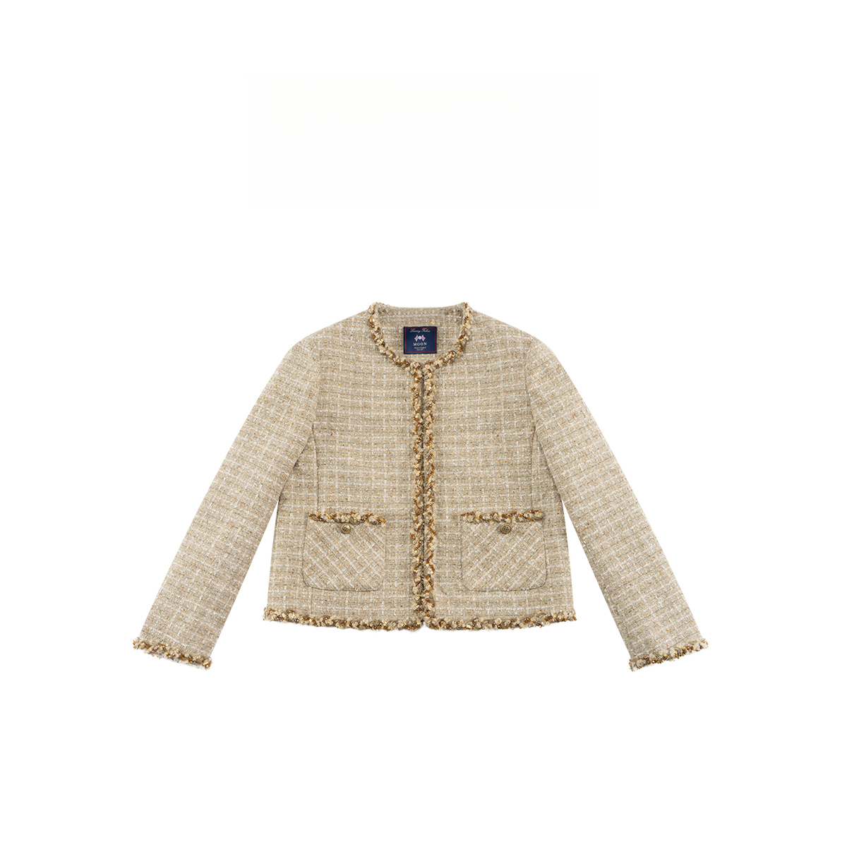 冬季小香风格纹长袖外套215