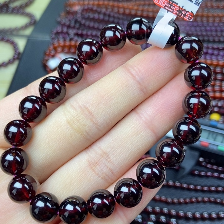 石榴石手链未镶嵌9.7mm 8a