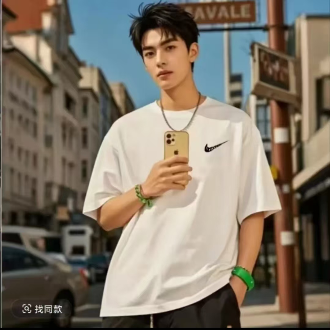 T恤春夏美式男士白色宽松T韩版夏季潮流短袖休闲