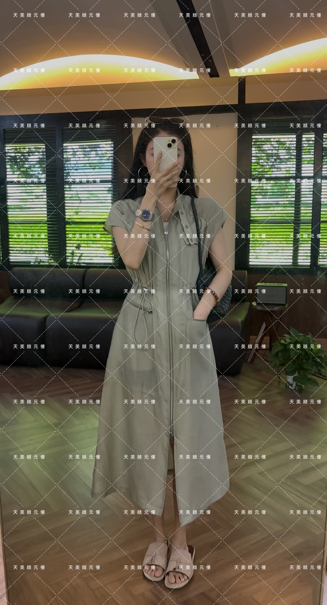 Honey Slurp【小老板】25080走秀款醋酸亚麻连衣裙