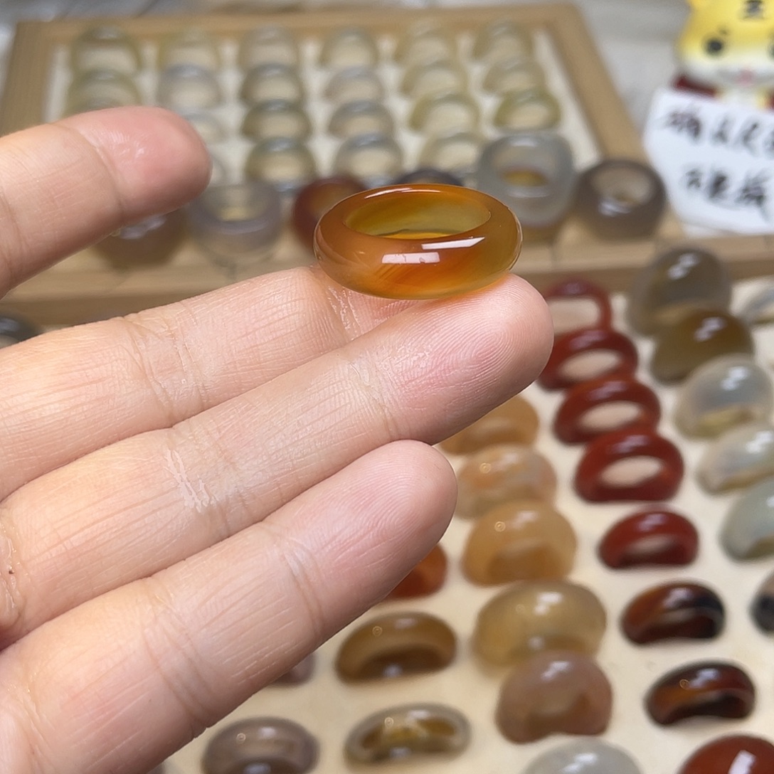 玛瑙/玉髓合金戒指A05港14不退换