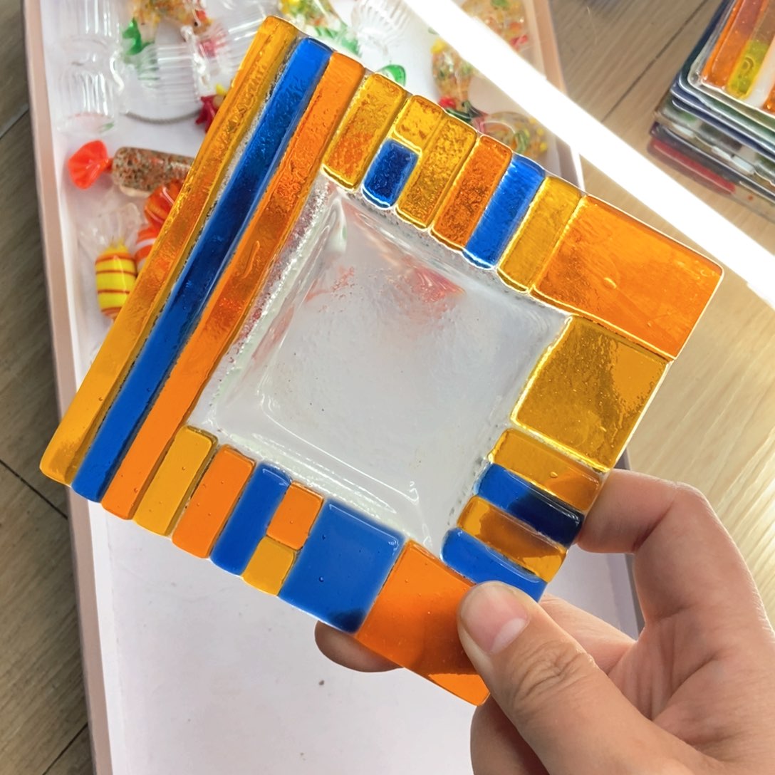 琉璃手工艺品盘子