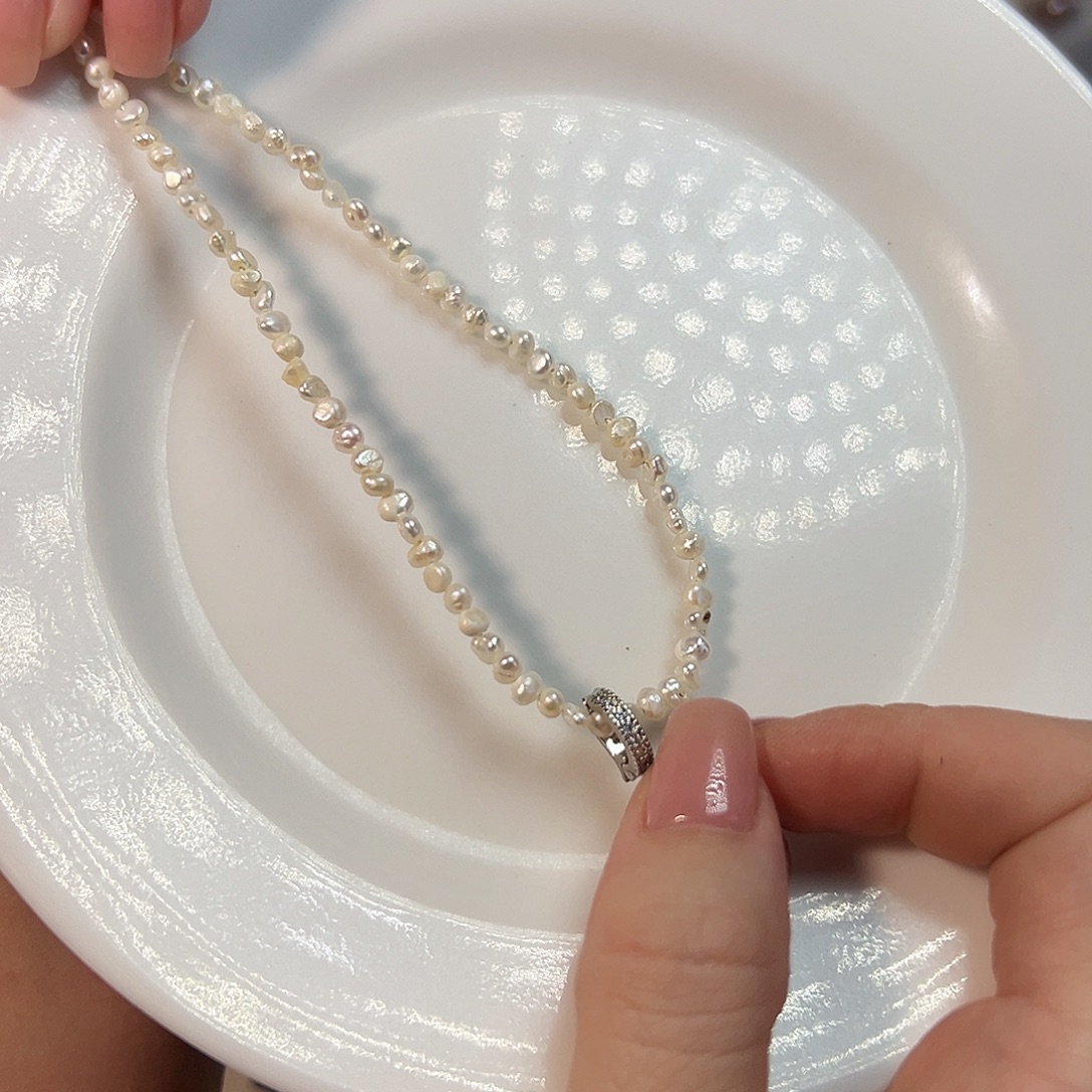 银S925镶嵌天然淡水珍珠设计款淡水珍珠