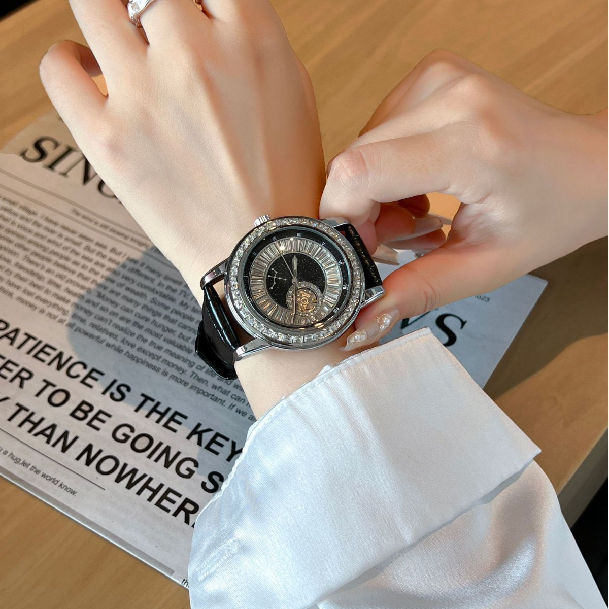 2025新款正品陀飞轮镂空全自动纯机械走时腕表夜光男士手表S060