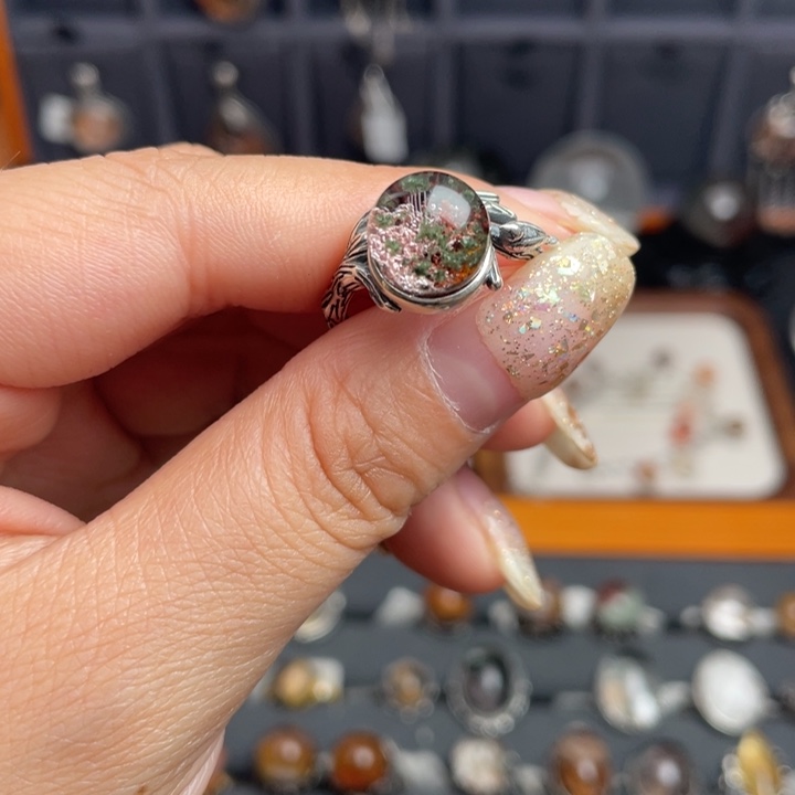 水晶戒指银S925镶嵌111111111