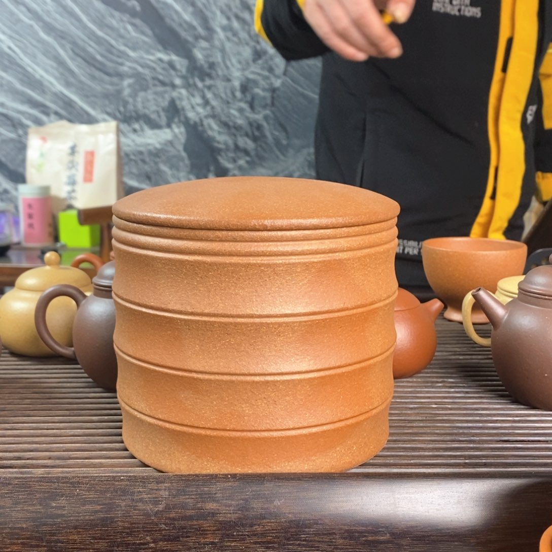 紫砂茶壶降坡茶叶罐大号