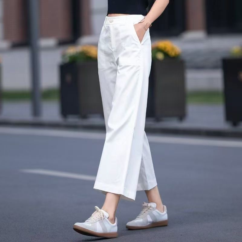 【直播专属       乐     】牛仔裤女高腰吊带显瘦阔腿拖地裤子