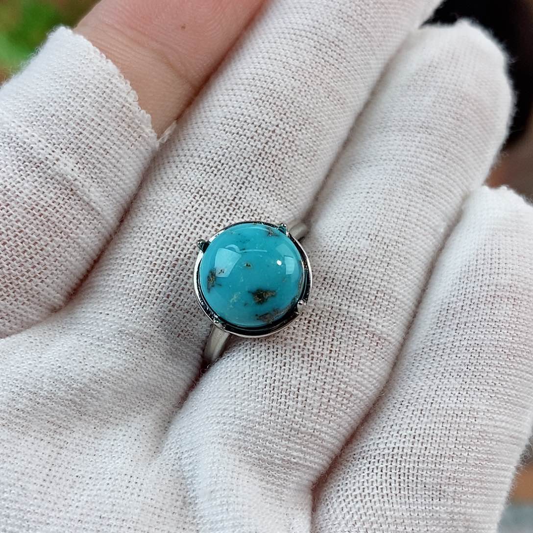 绿松石珠宝奇石银S925镶嵌