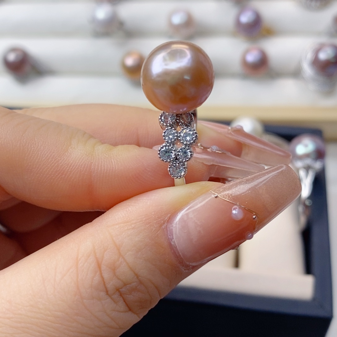 淡水珍珠戒指合金天**韵
