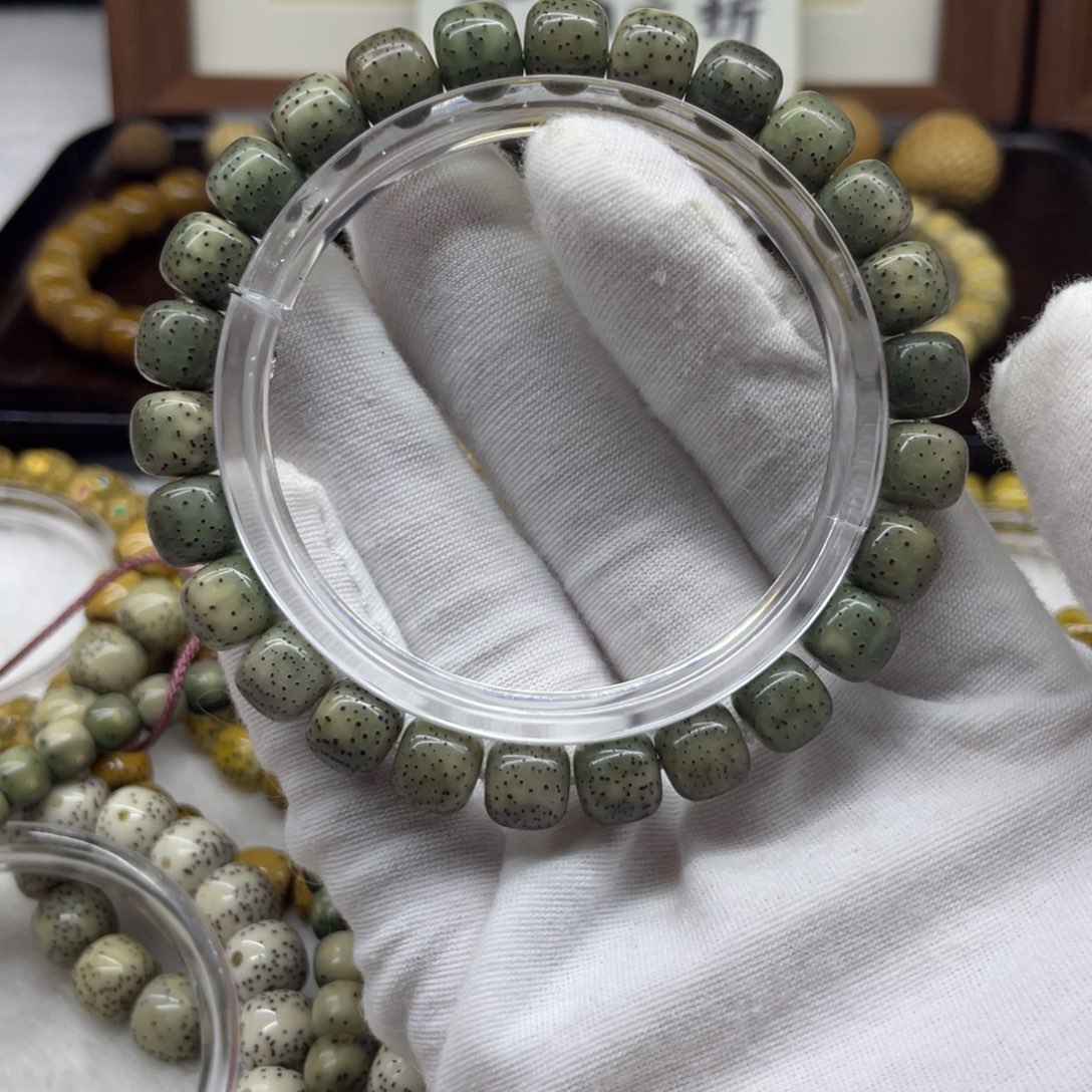 星月菩提手串贯穿留白 牛毛星