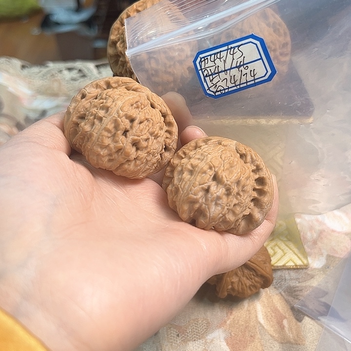 文玩核桃把件白狮子