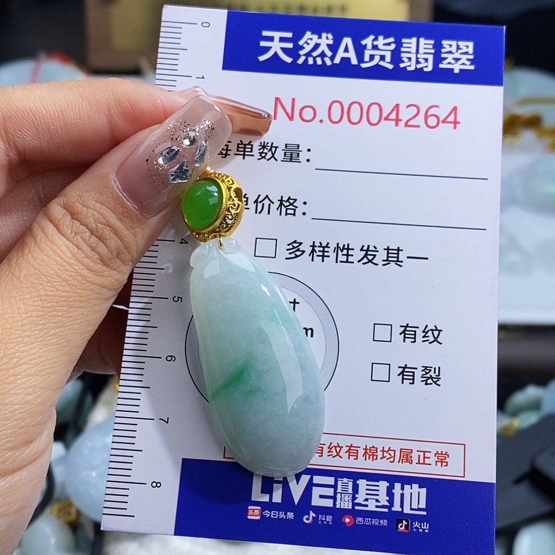 翡翠未镶嵌颈饰4264