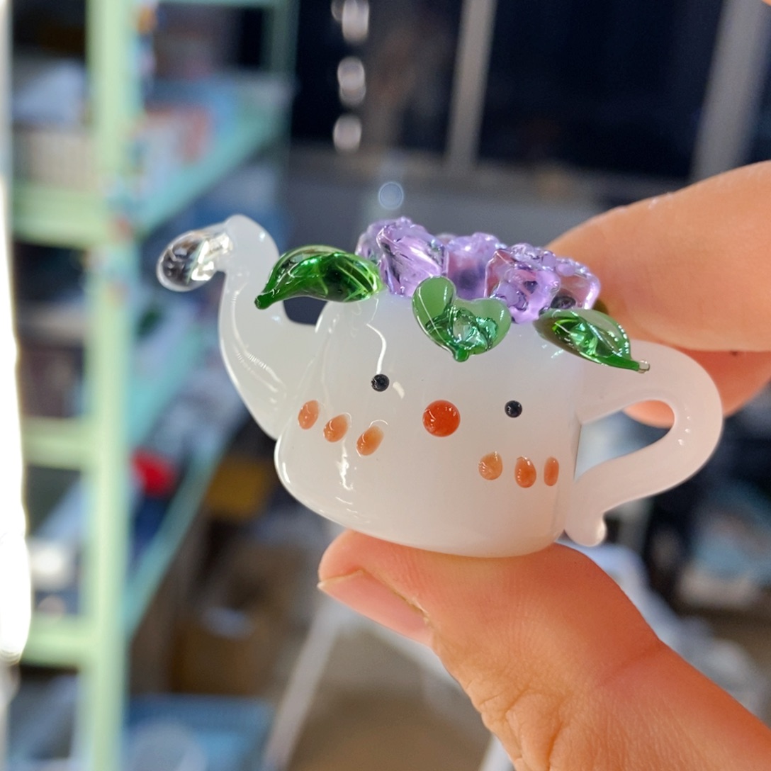琉璃手工艺品花壶