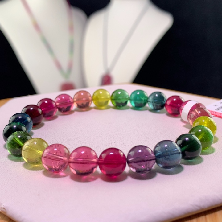 双色碧玺手链未镶嵌