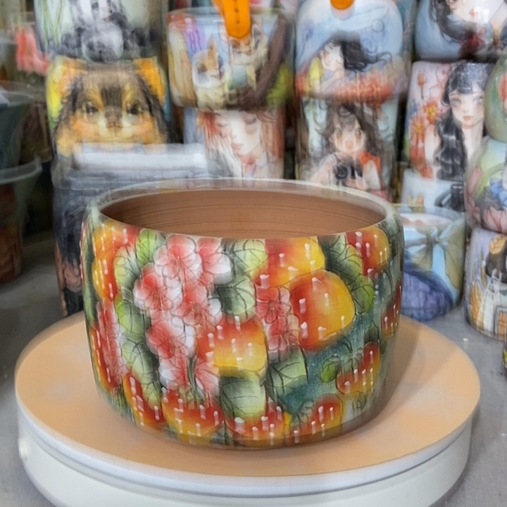 红陶景德镇艺术手绘作品