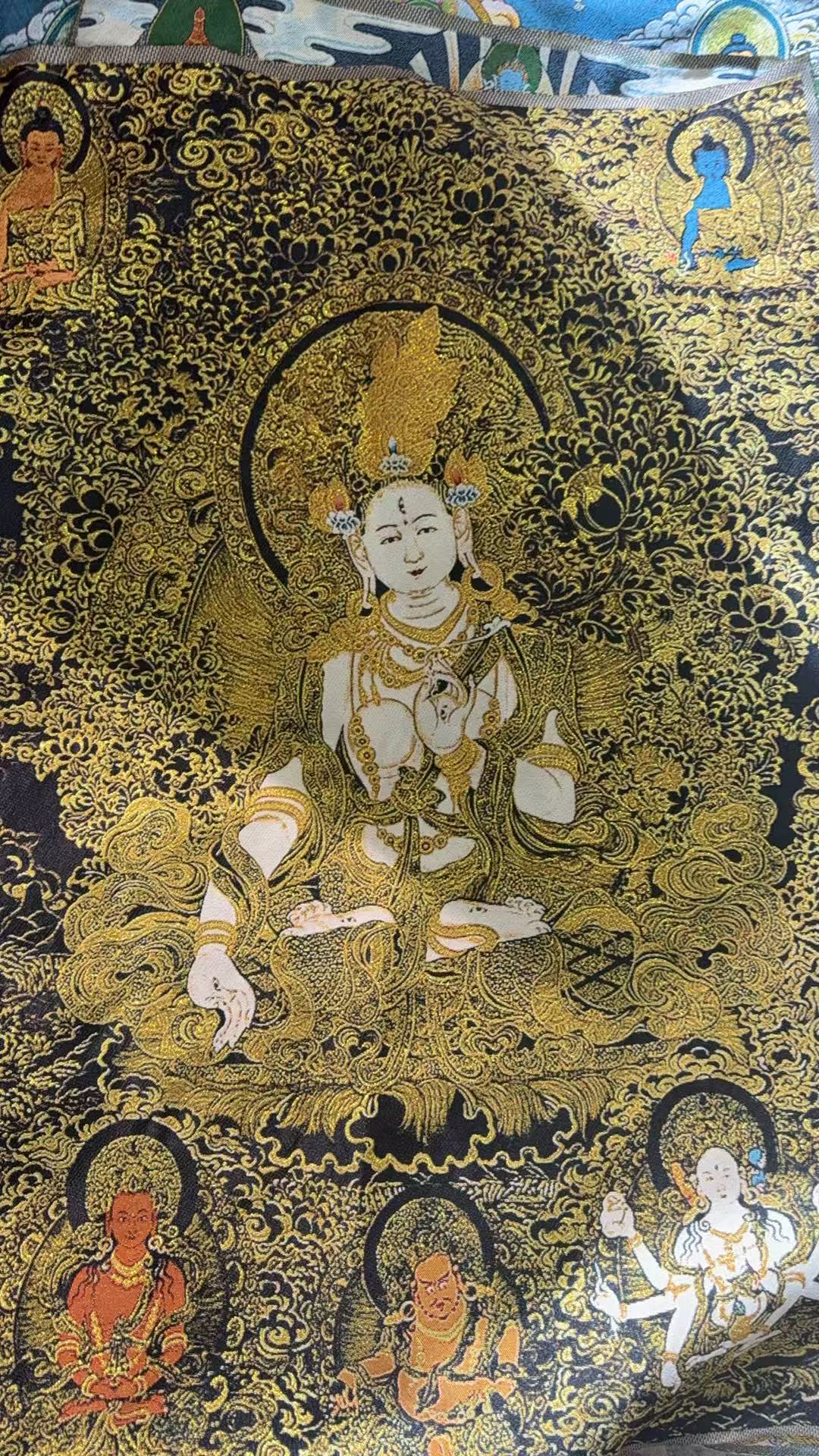 龙妹唐卡白度母810