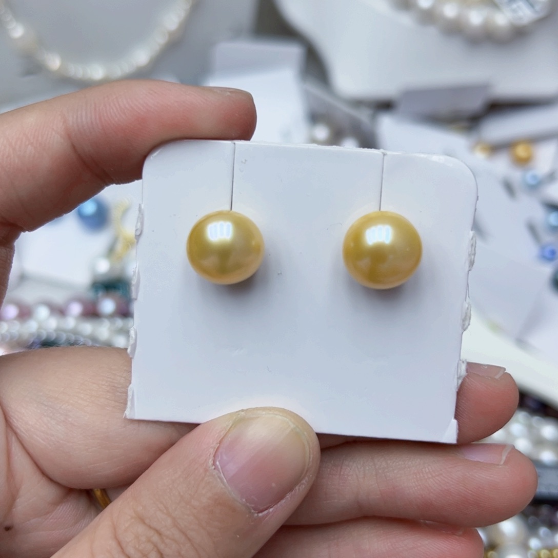 淡水珍珠耳饰银S925镶嵌