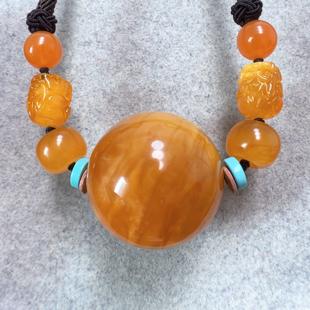 蜜蜡项链未镶嵌蜜蜡锁骨