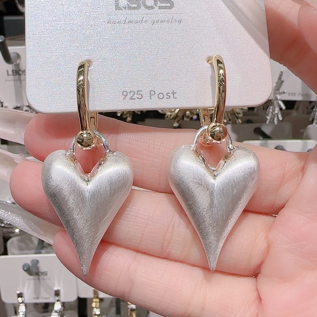 铜合金锆石925银耳环