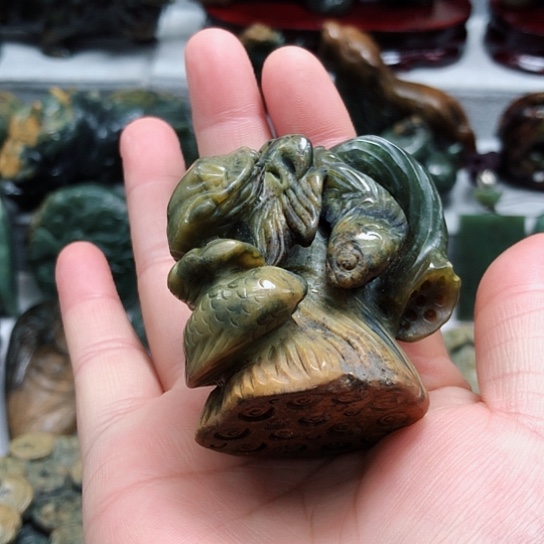 岫岩河磨玉（透闪石质玉）把件未镶嵌