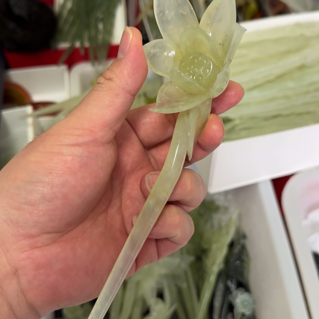 岫玉发簪未镶嵌明君玉簪贼拉好看