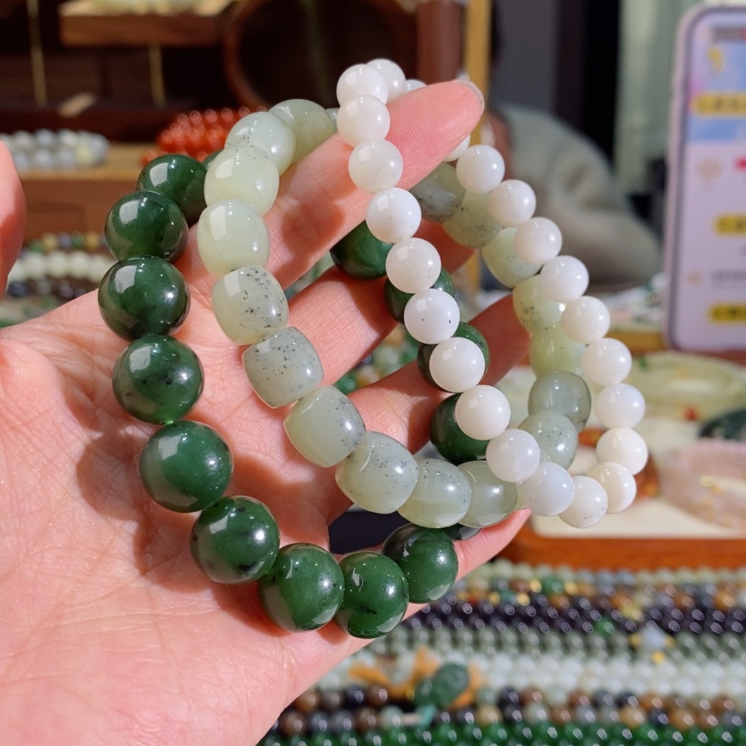 和田玉手串多样性拍一发一未镶嵌