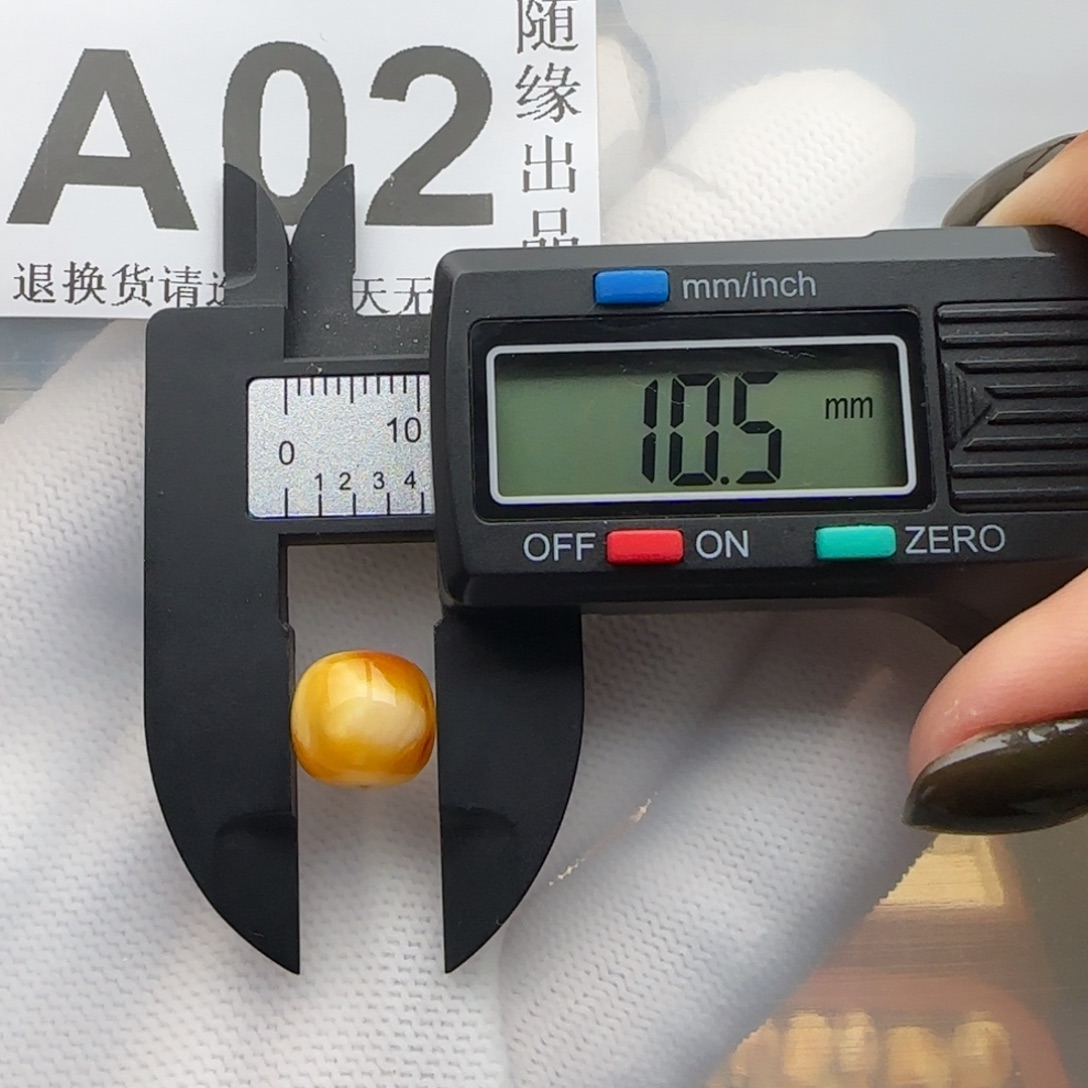 野***鹤琥珀未镶嵌裸石10尺寸老型