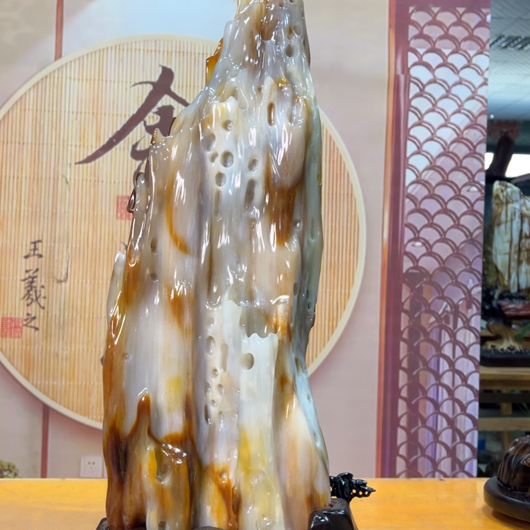 硅化玉（树化玉）未镶嵌摆件