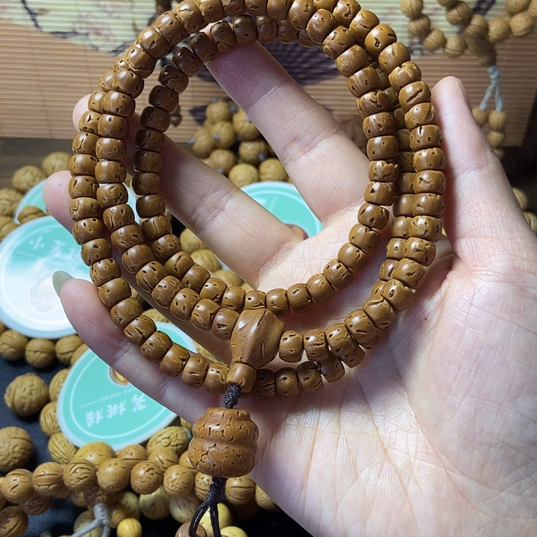 凌***姑桃核手串核壁直切脖挂