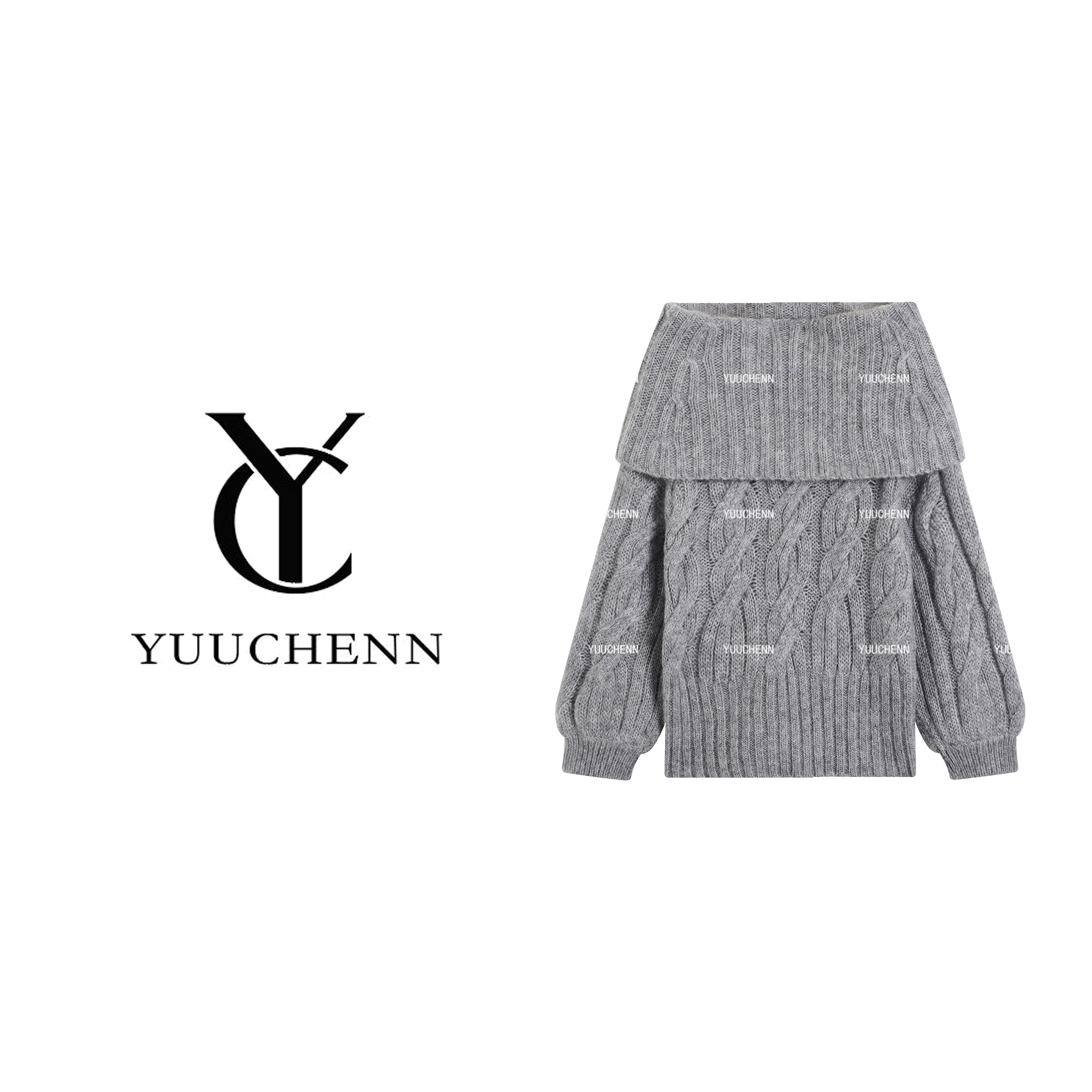 YUUCHENN羊毛慵懒风轻熟风马海毛针织衫女时尚百搭ACD1A0002