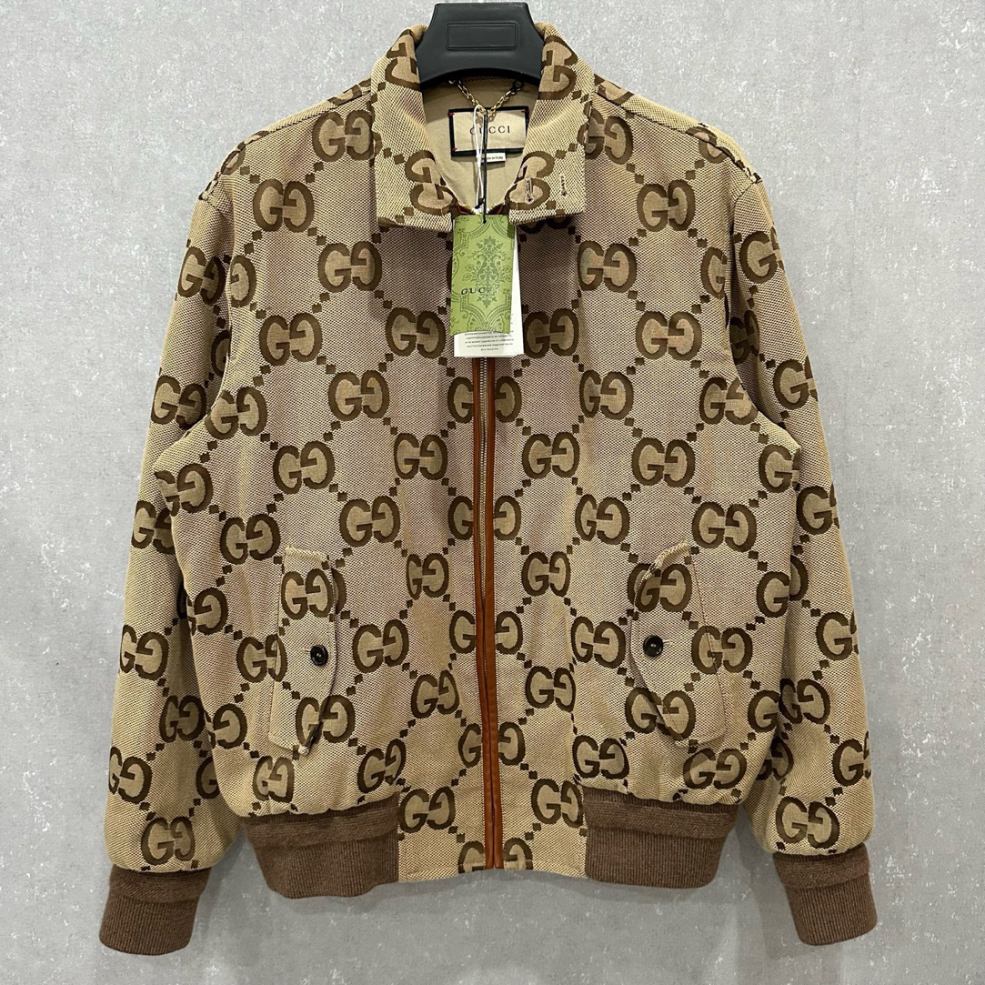 未使用 GUCCI/古驰 双G提花拉链外套48码/006543