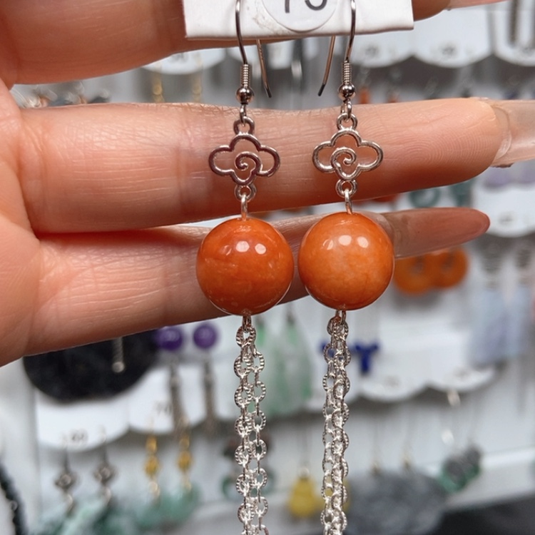 【闪购商品】翡翠耳饰银S925镶嵌优化