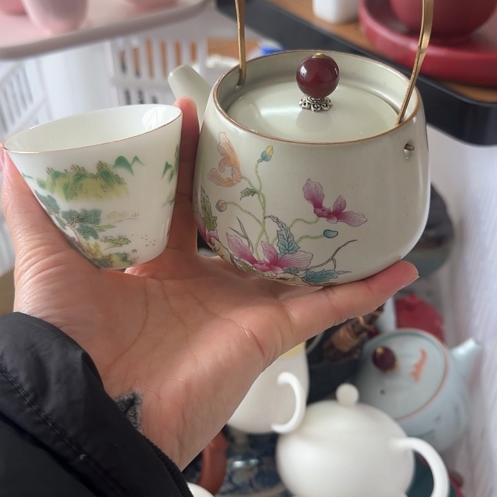 微瑕陶瓷茶具茶杯茶壶