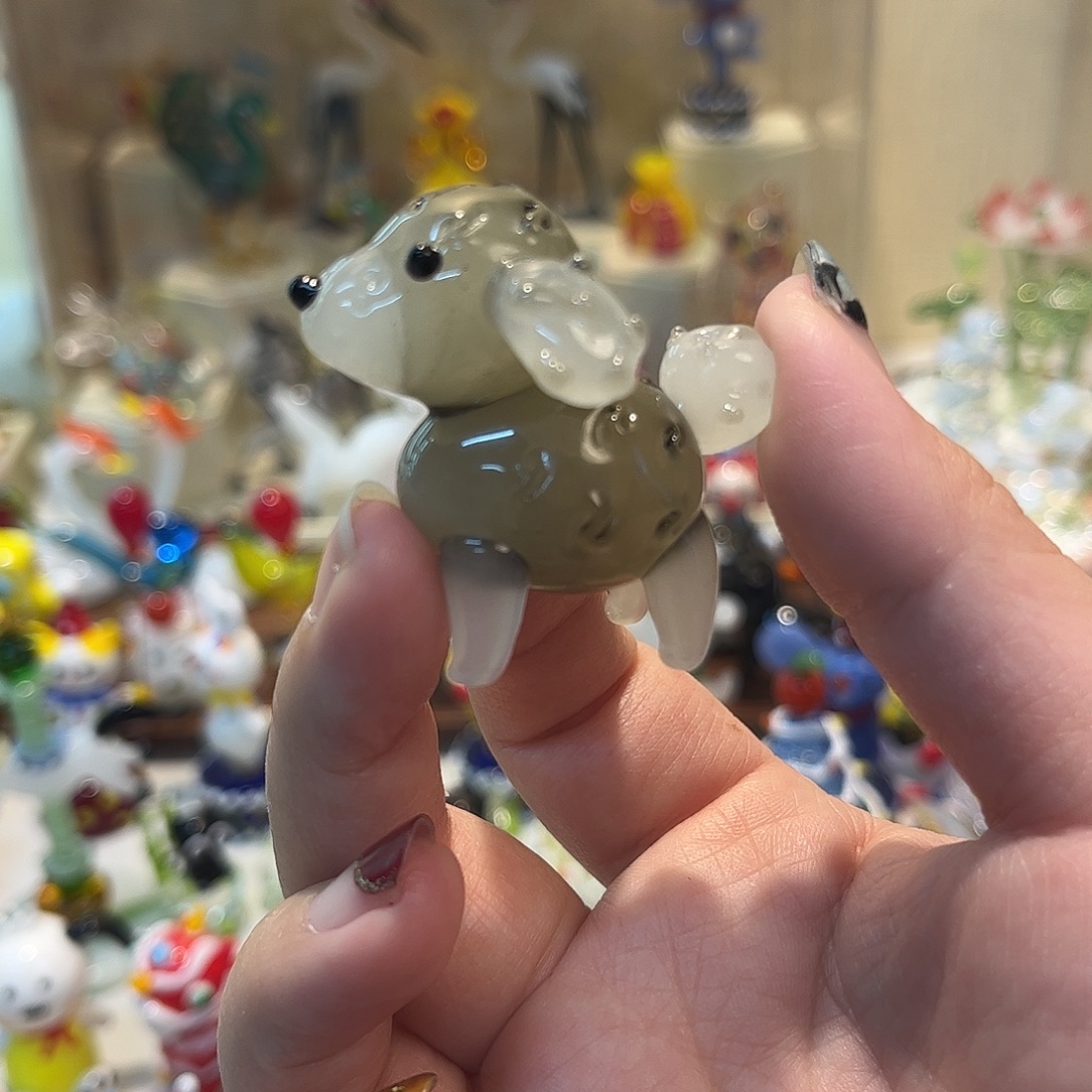 琉璃手工艺品小狗