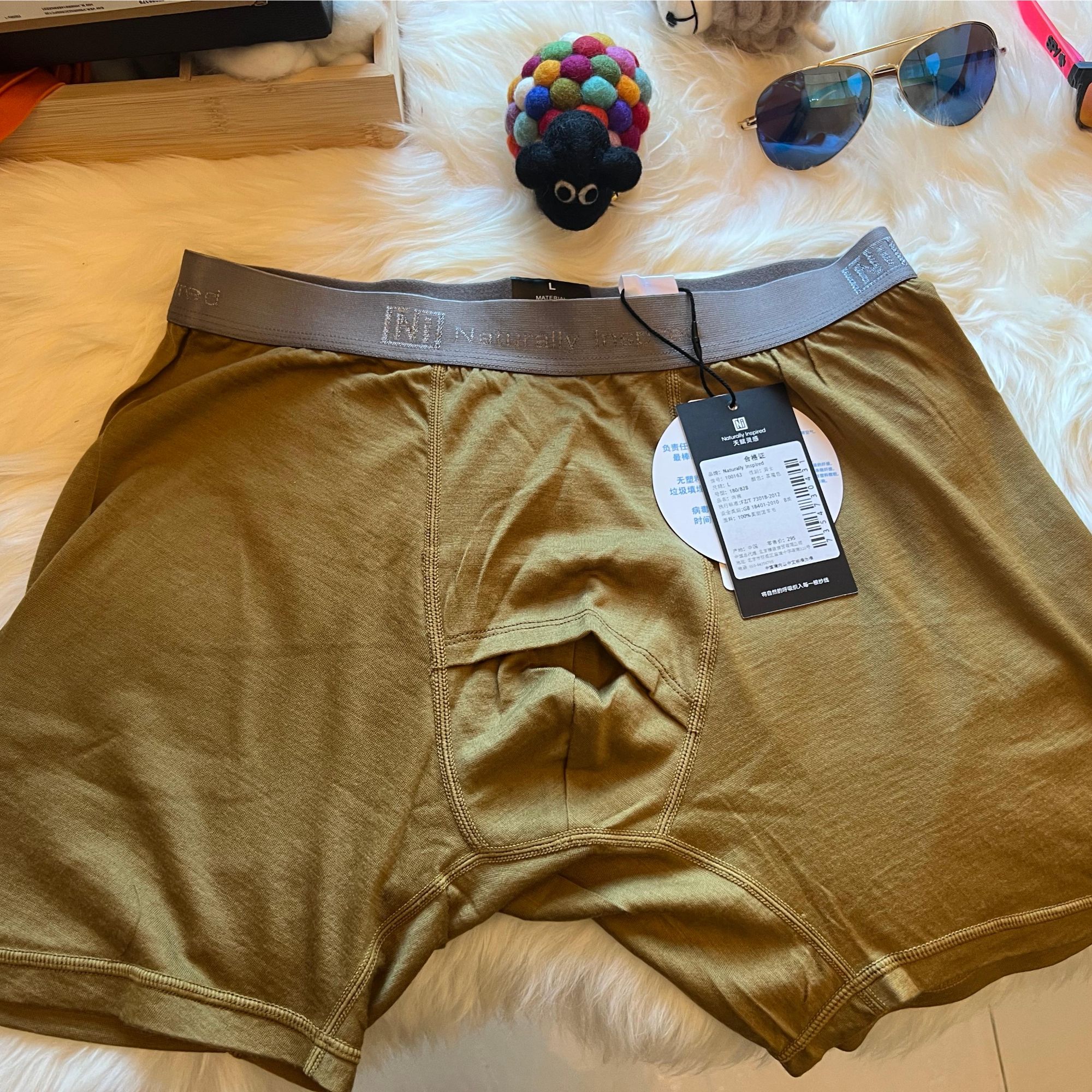 150gm²17.5微米100%美丽诺羊毛纯色速干凉爽内裤舒适时尚底裤户外