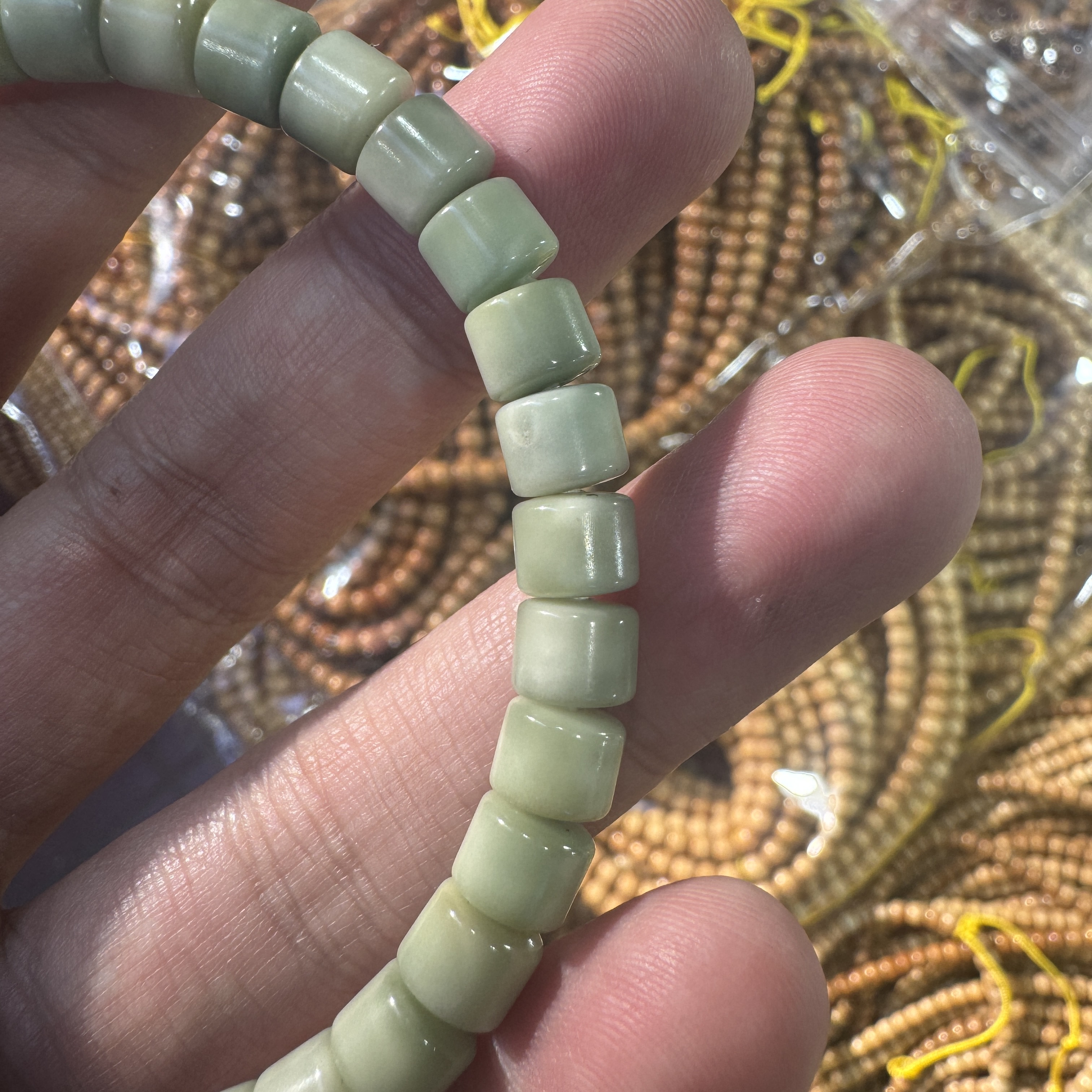 【E419】龙脊菩提小青龙道珠直切手串 7mm 左右