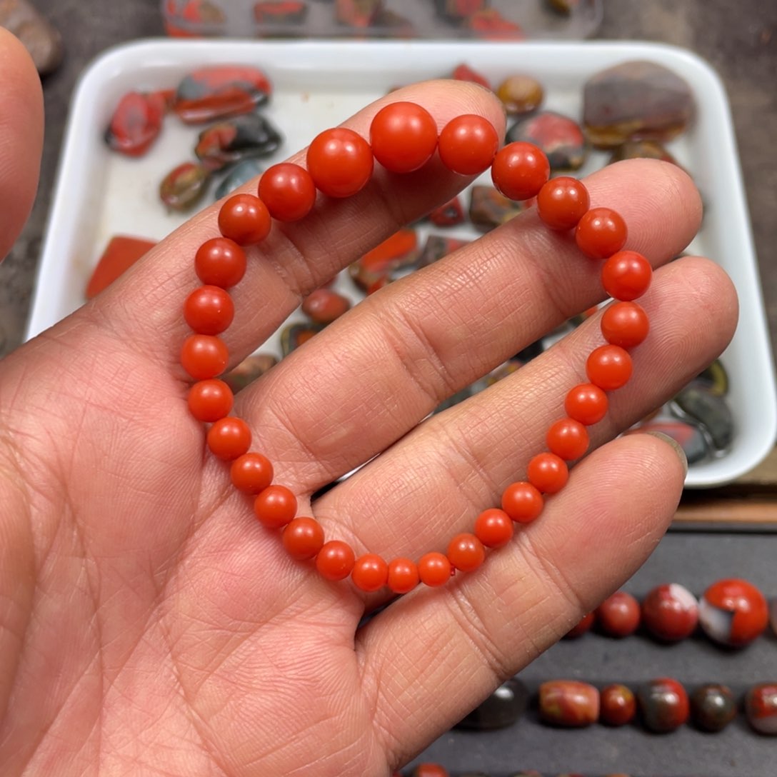 南红玛瑙手链合金