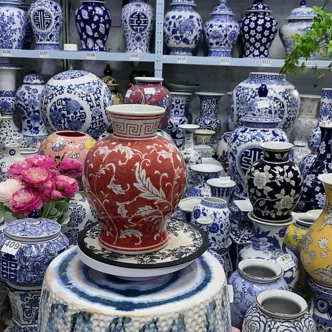 【闪购商品】摆件石榴瓶瓷器摆件…………………………