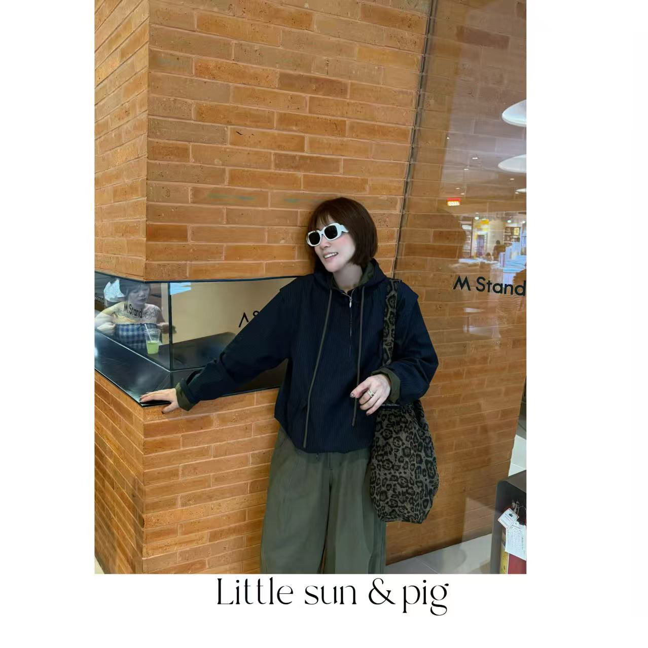 拼色小格纹色织外套 no退no换