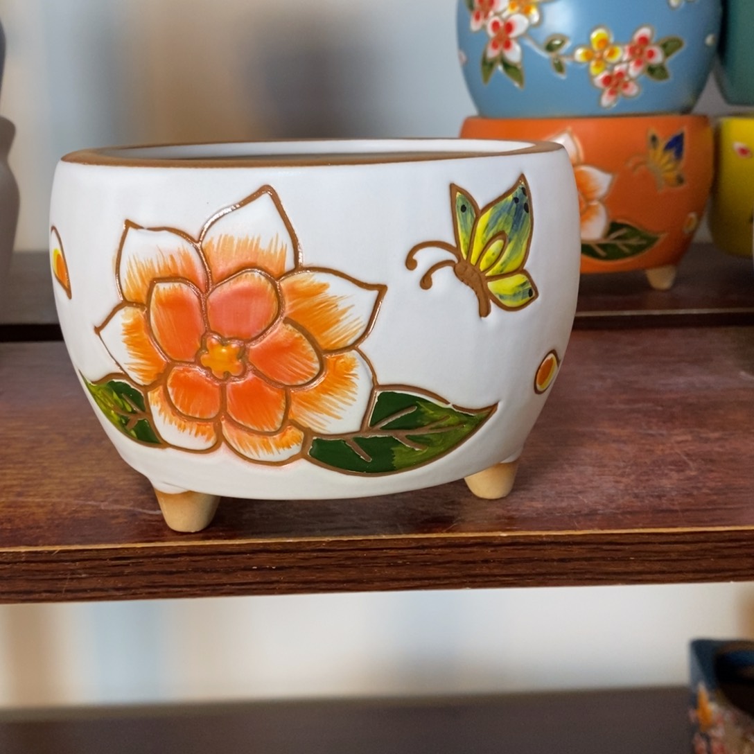 红陶韩式多肉植物花盆