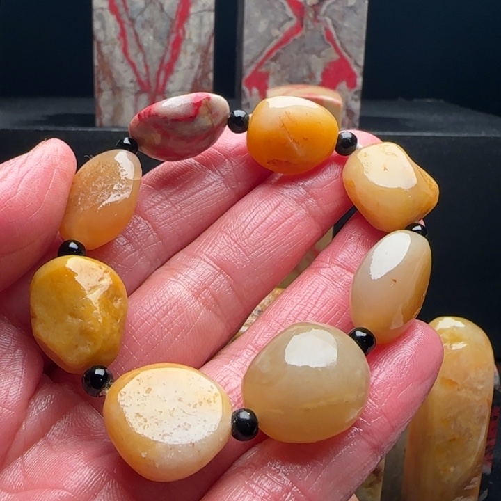 昌化石昌化田黄手串