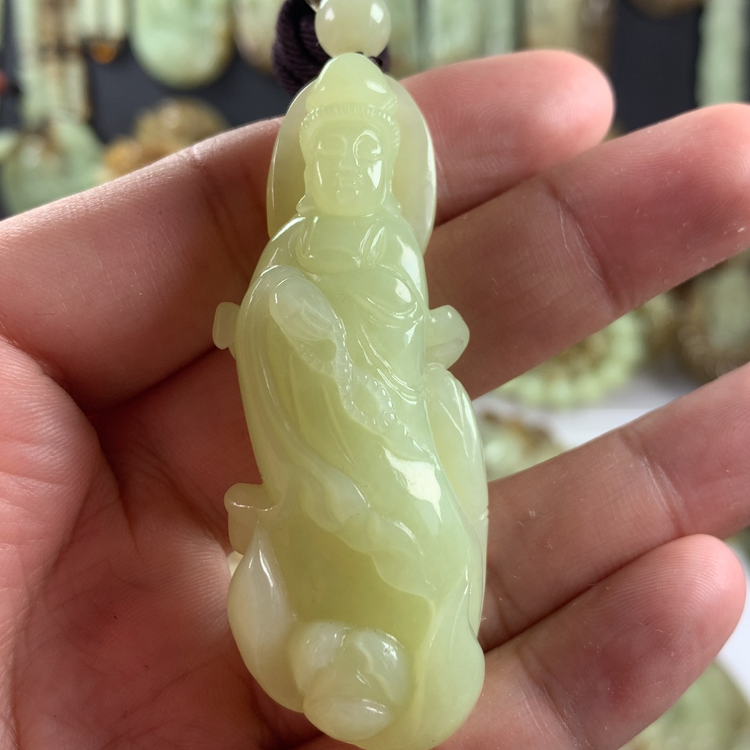 和田玉颈饰未镶嵌蓝*念