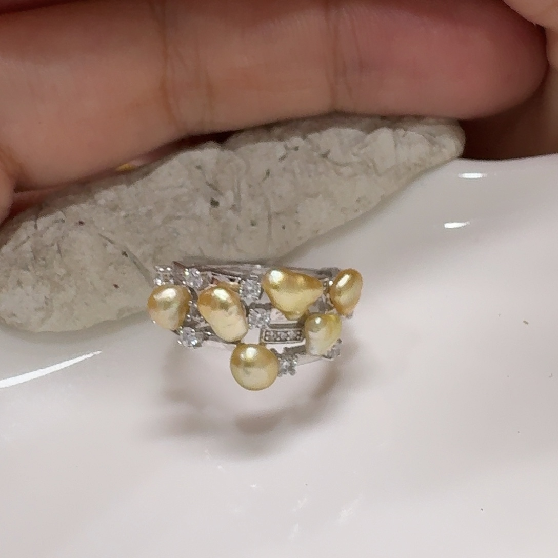 *****海水珍珠银S925镶嵌戒指