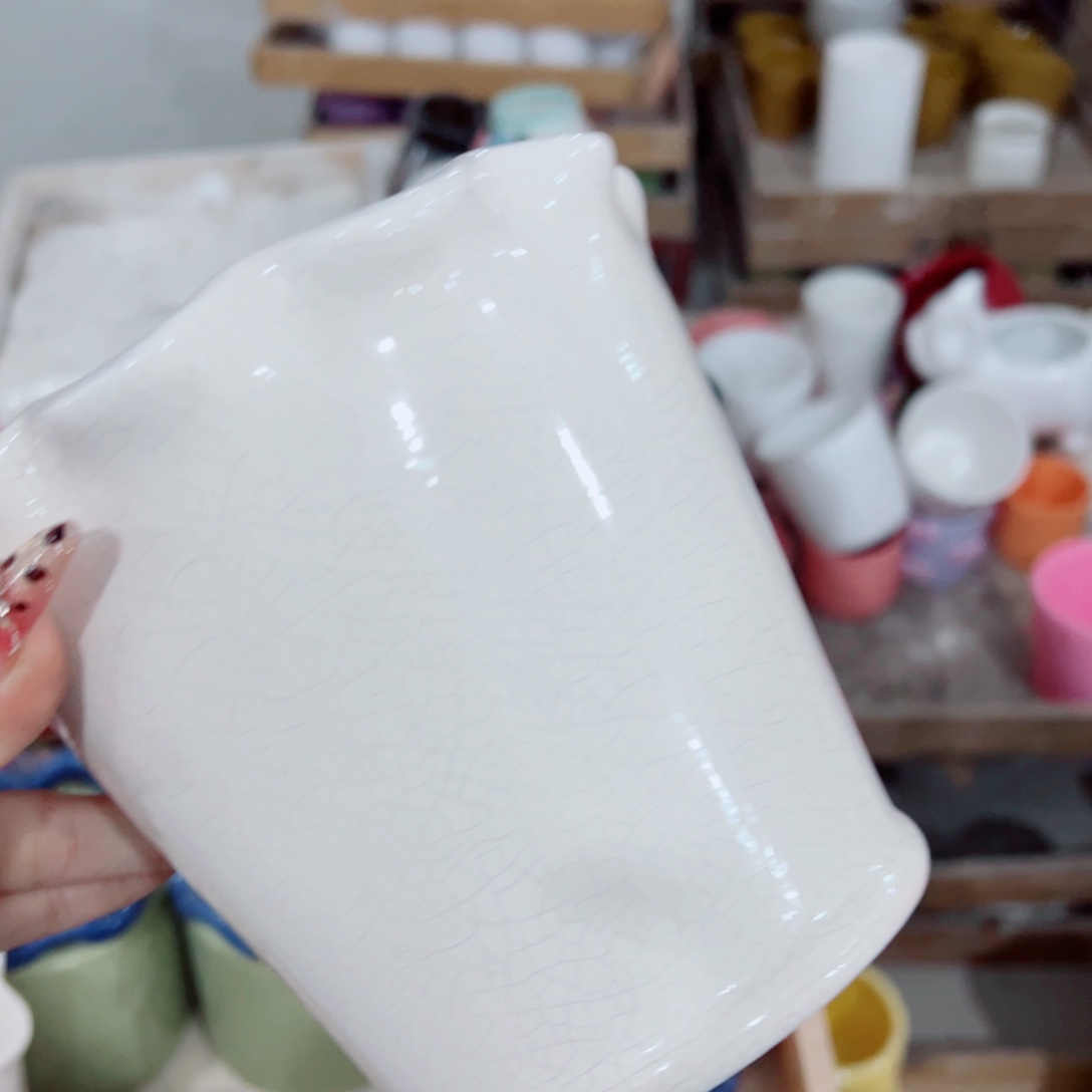 有孔，陶瓷花盆满10米包邮发货