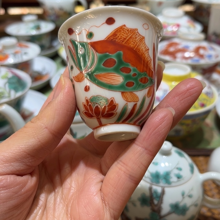 手绘茶杯盖碗陶瓷