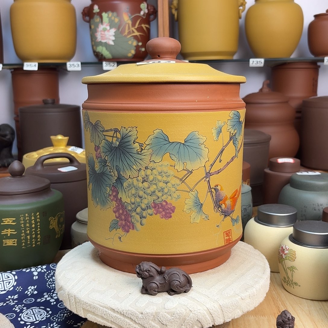 茶叶罐紫砂九饼茶叶罐784