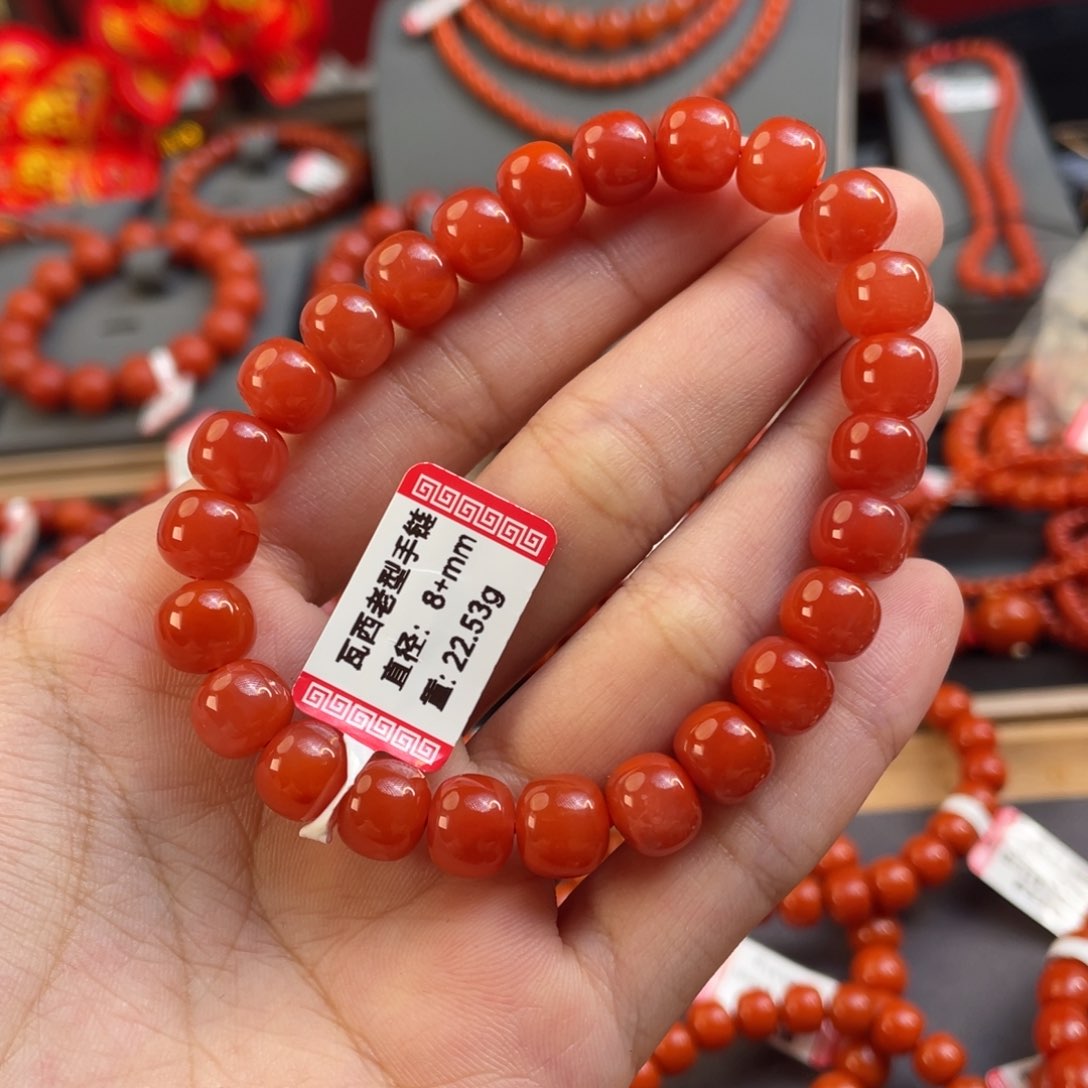 南红玛瑙8+mm 单圈未镶嵌?****?