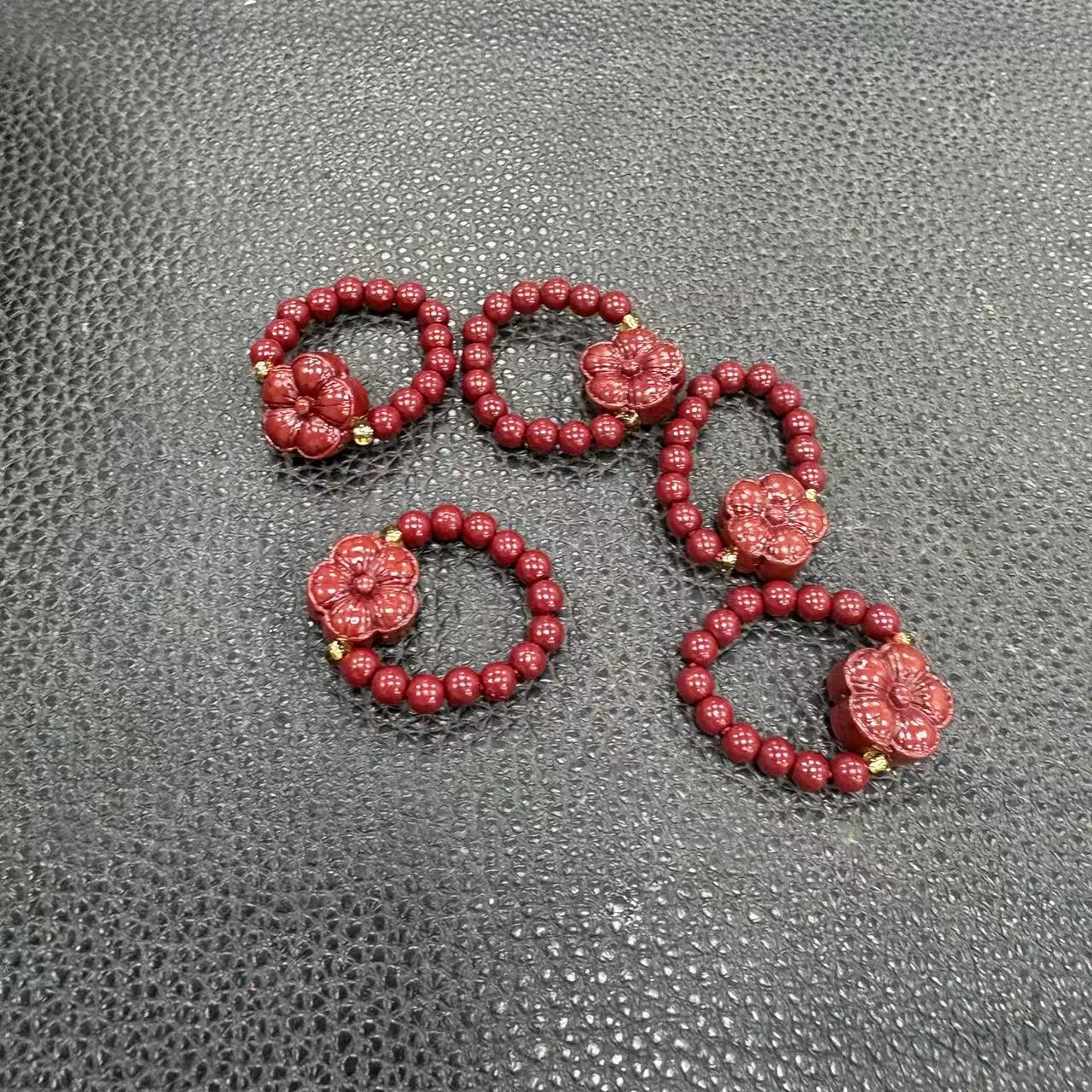 含辰砂工艺品天然朱砂diy戒指多样性发一z210