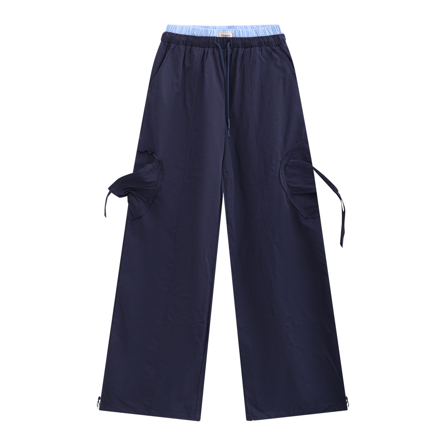 weekendhub双腰头爱心口袋工装裤阔腿裤24327E001B